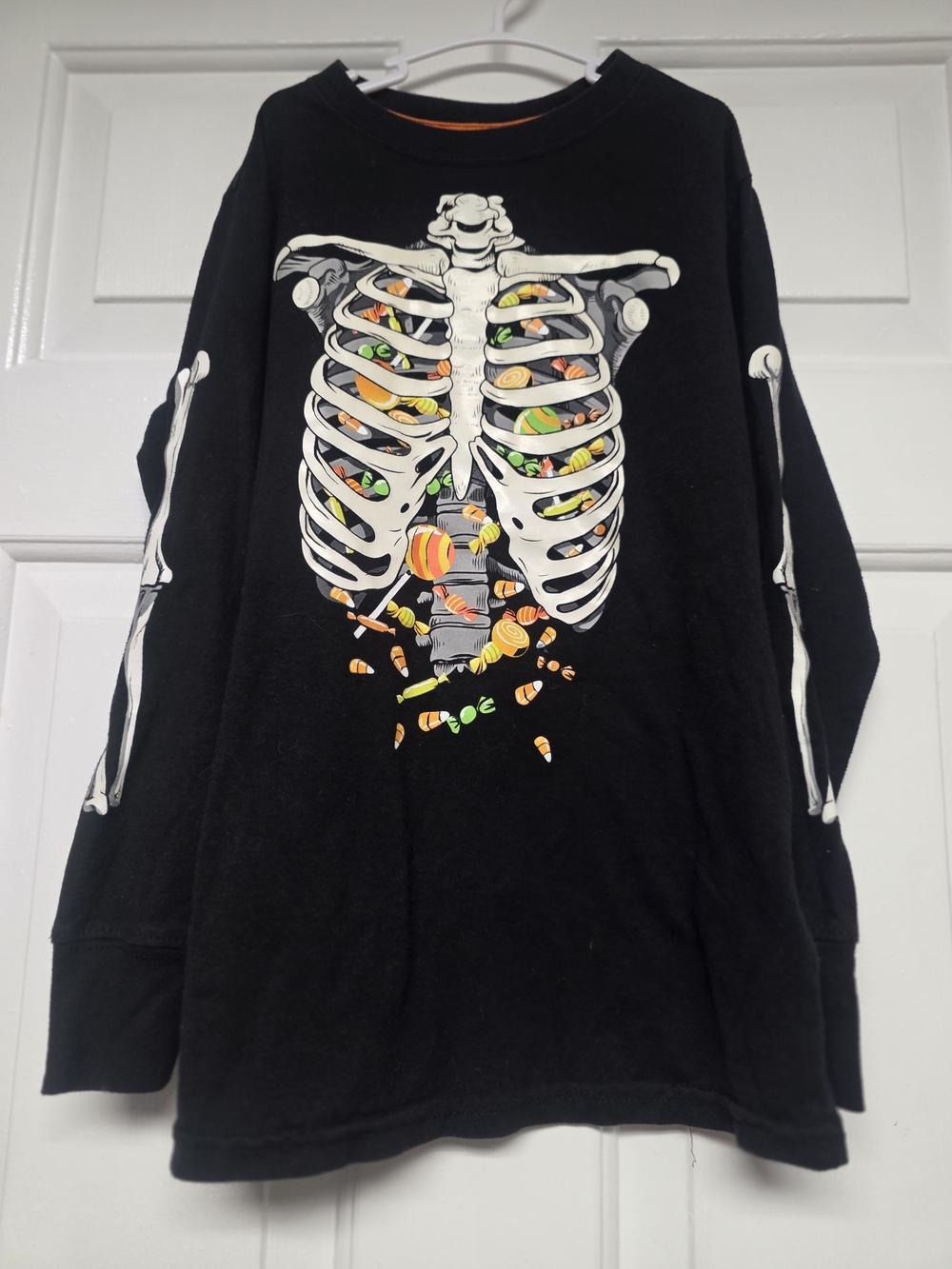 Black Skeleton Candy Graphic Shirt